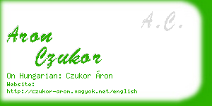 aron czukor business card